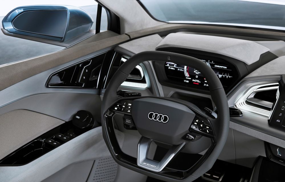 Audi prezintă conceptul Q4 e-tron: SUV-ul electric are tracțiune integrală, peste 300 CP și autonomie de 450 km: versiune de serie la sfârșit de 2020 - Poza 21