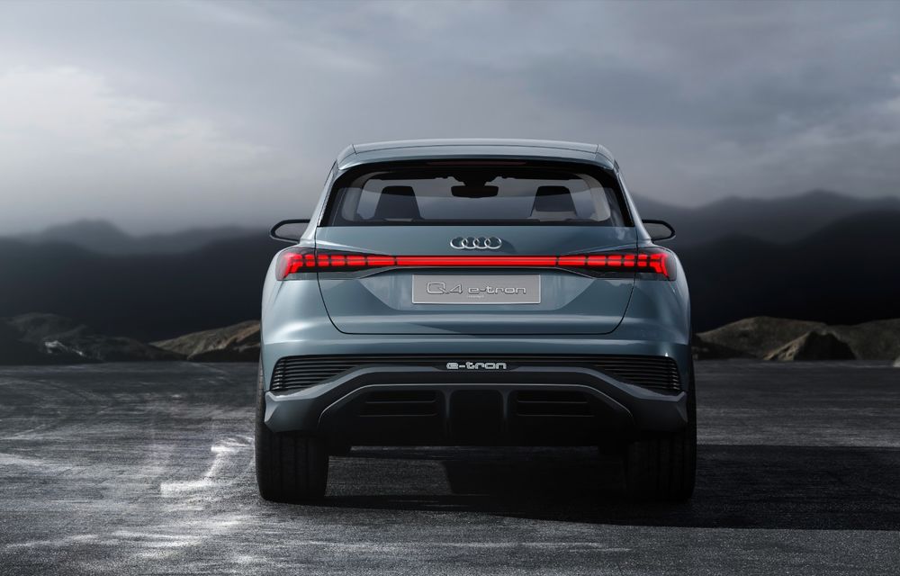 Audi prezintă conceptul Q4 e-tron: SUV-ul electric are tracțiune integrală, peste 300 CP și autonomie de 450 km: versiune de serie la sfârșit de 2020 - Poza 11