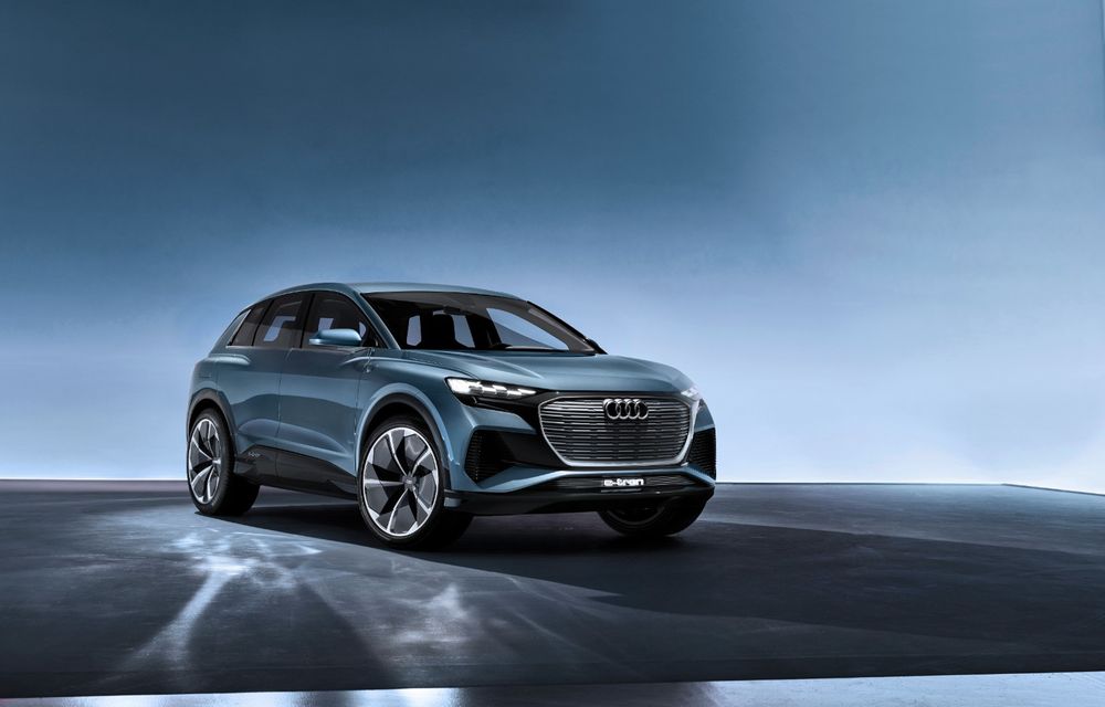 Audi prezintă conceptul Q4 e-tron: SUV-ul electric are tracțiune integrală, peste 300 CP și autonomie de 450 km: versiune de serie la sfârșit de 2020 - Poza 13