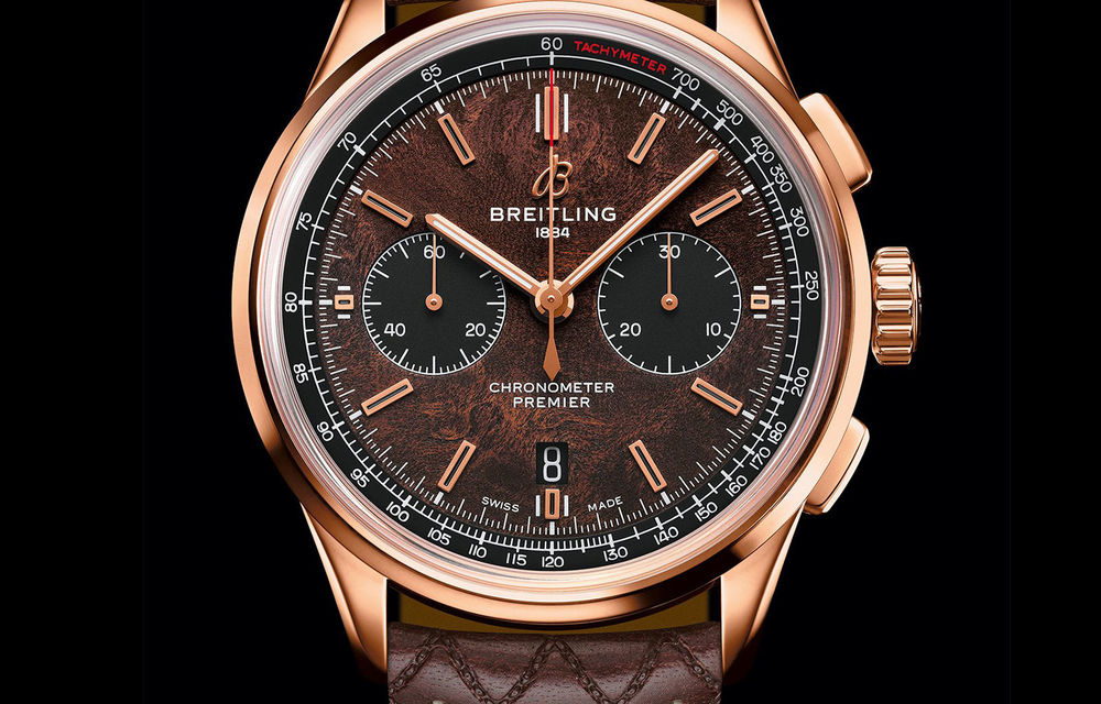 Cadou pentru centenarul Bentley: Breitling lansează un ceas special cu carcasă din aur roșu de 18k - Poza 3