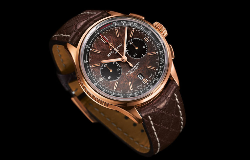 Cadou pentru centenarul Bentley: Breitling lansează un ceas special cu carcasă din aur roșu de 18k - Poza 2