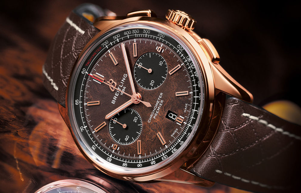 Cadou pentru centenarul Bentley: Breitling lansează un ceas special cu carcasă din aur roșu de 18k - Poza 1
