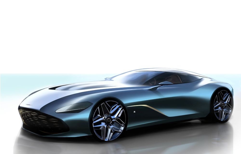 Primele schițe oficiale cu viitorul Aston Martin DBS GT Zagato: ediție specială cu doar 19 exemplare pentru centenarul casei de design Zagato - Poza 3