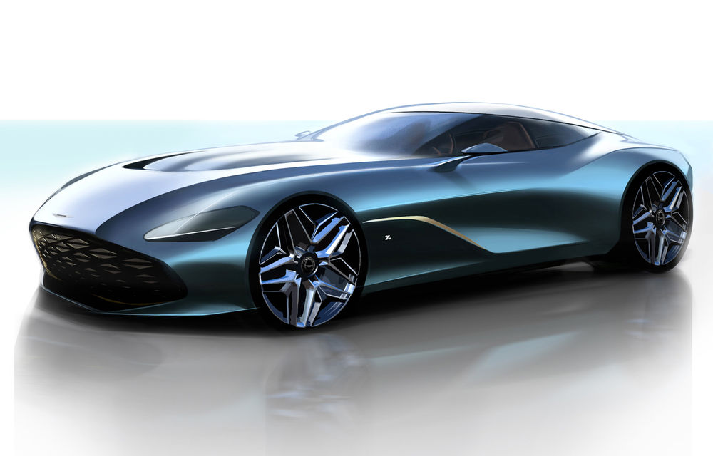Primele schițe oficiale cu viitorul Aston Martin DBS GT Zagato: ediție specială cu doar 19 exemplare pentru centenarul casei de design Zagato - Poza 1