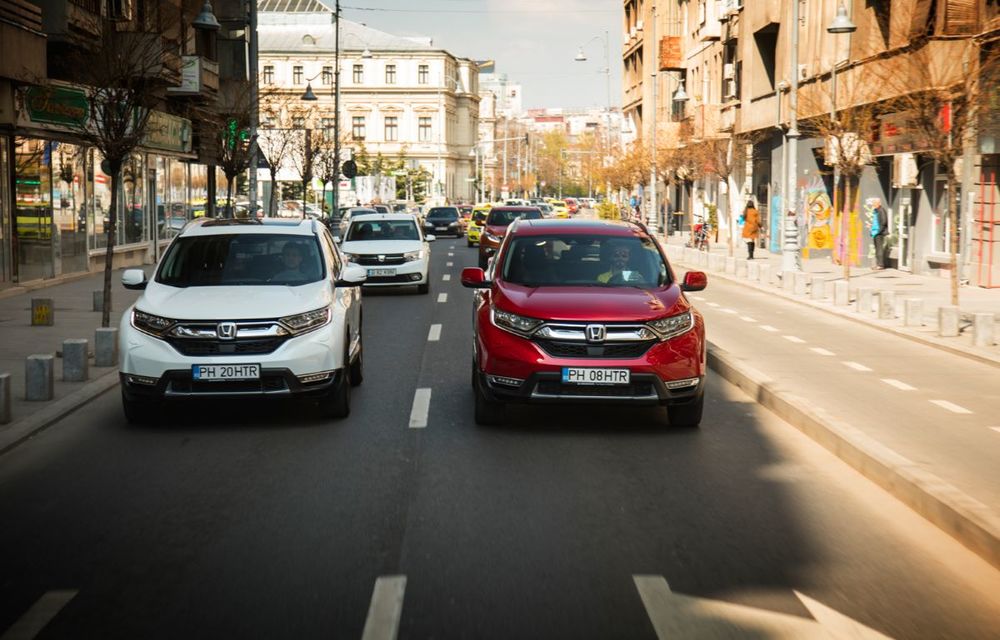 Comparativ de consum: Honda CR-V hibrid vs. Honda CR-V benzină în traficul din București - Poza 31