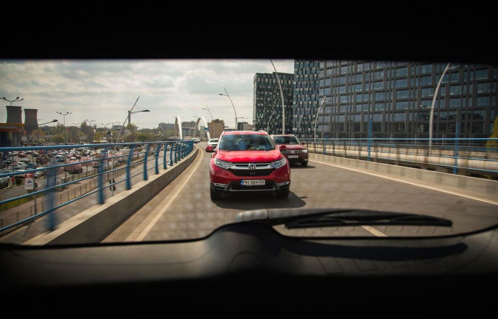 Comparativ de consum: Honda CR-V hibrid vs. Honda CR-V benzină în traficul din București - Poza 47