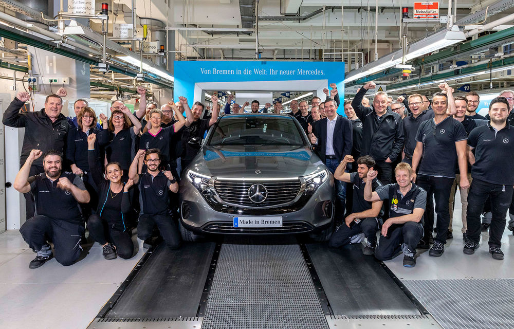 Mercedes-Benz anunță startul producției lui EQC: SUV-ul electric este asamblat la uzina din Bremen - Poza 1