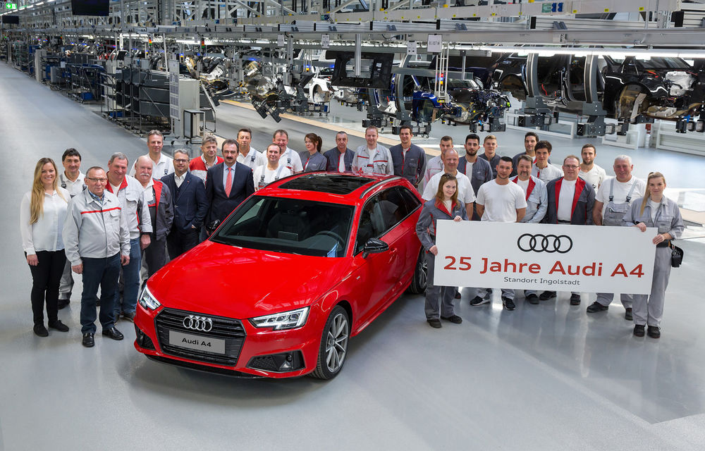 Audi aniversează 25 de ani de la lansarea lui A4: cel mai vândut model Audi a fost produs în peste 7.5 milioane de unități - Poza 1
