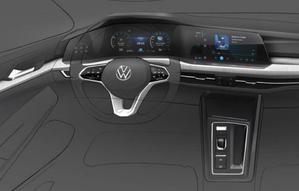 Prima imagine cu interiorul lui Volkswagen Golf 8: prezentarea oficialÄ va avea loc Ã®n octombrie - Poza 1