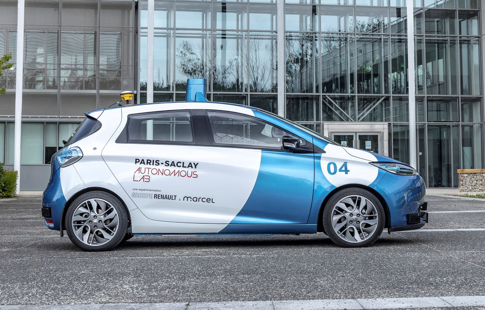 Renault lansează un experiment pentru un sistem de transport cu vehicule autonome: trei unități Zoe și un autobuz lângă Paris - Poza 6
