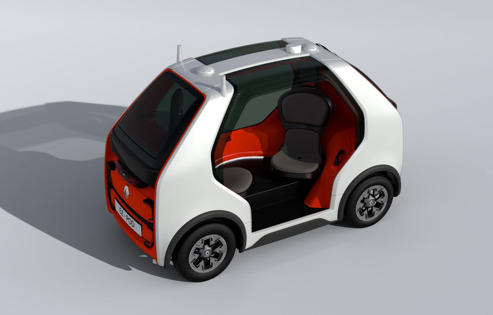 Renault EZ-Pod: concept bazat pe Twizy pentru un vehicul de transport autonom pe distanțe scurte - Poza 2