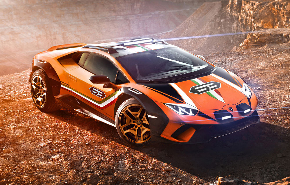 Lamborghini prezintă un concept off-road: Huracan Sterrato are garda la sol cu 47 mm mai înaltă decat Huracan și 640 de cai putere - Poza 1