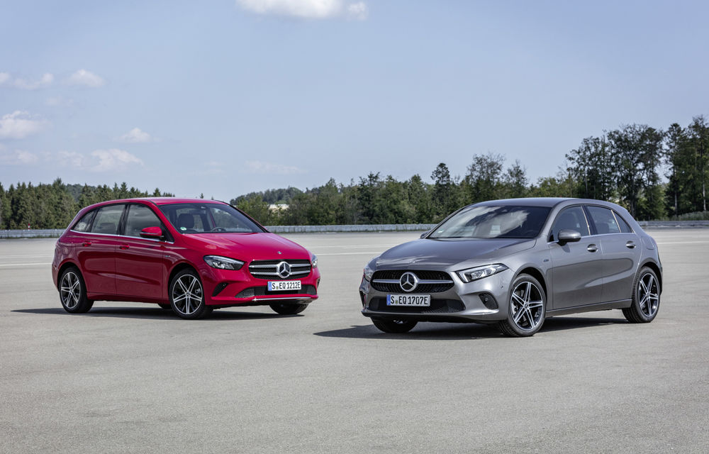Mercedes-Benz Clasa A și Clasa B primesc versiuni plug-in hybrid: 218 cai putere și autonomie electrică de până la 69 de kilometri - Poza 1