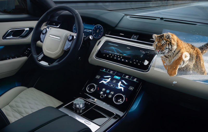 Jaguar Land Rover lucrează la un nou head-up display 3D: sistemul promite rularea unor filme 3D în timpul condusului autonom - Poza 1