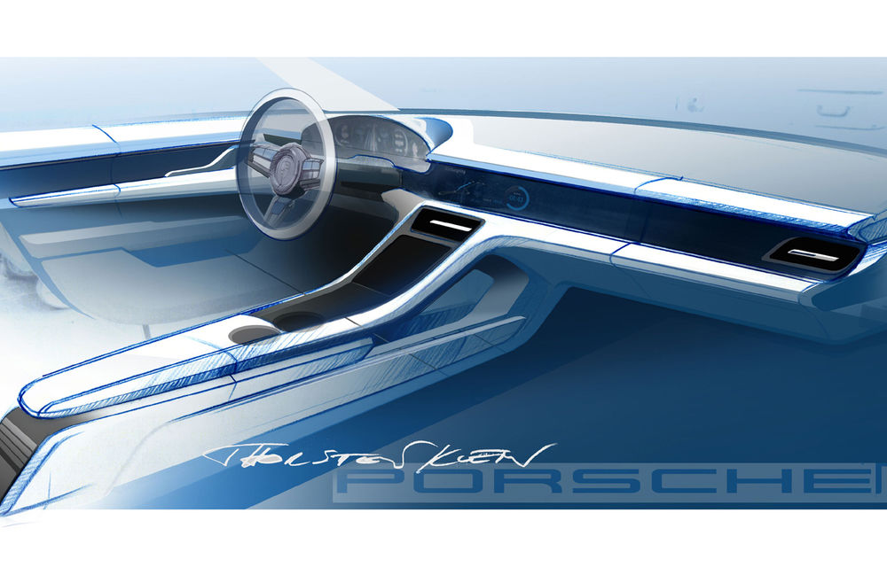 Porsche prezintă interiorul sportivei electrice Taycan: 5 ecrane, inclusiv unul de 16.8 inch și unul opțional pentru pasagerul din dreapta - Poza 6