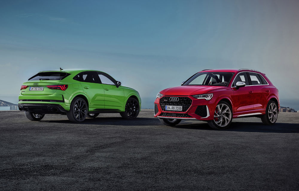 Primele imagini și detalii tehnice despre Audi RS Q3 și RS Q3 Sportback: SUV-urile de performanță au motor de 2.5 litri și 400 de cai putere - Poza 1