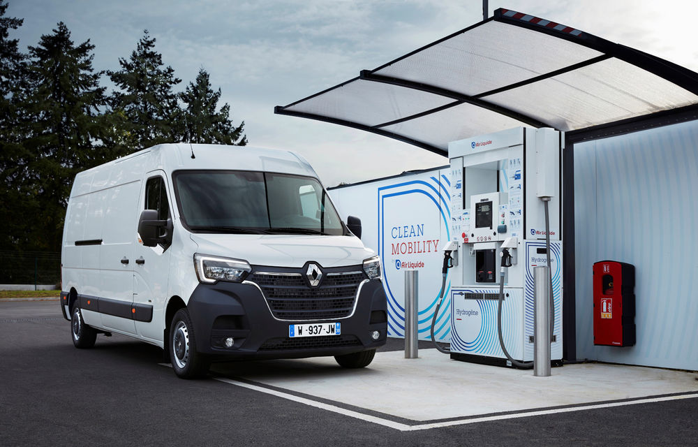 Renault introduce alimentarea cu hidrogen pe utilitare: autonomiile lui Renault Kangoo ZE și Master ZE cresc la peste 350 de kilometri - Poza 1
