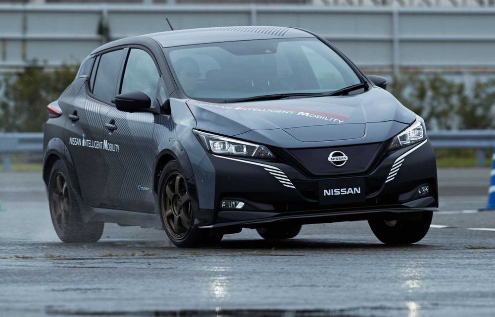 Nissan a pregătit un prototip electric cu tracțiune integrală și 308 CP: conceptul are la bază versiunea Leaf e+ - Poza 2