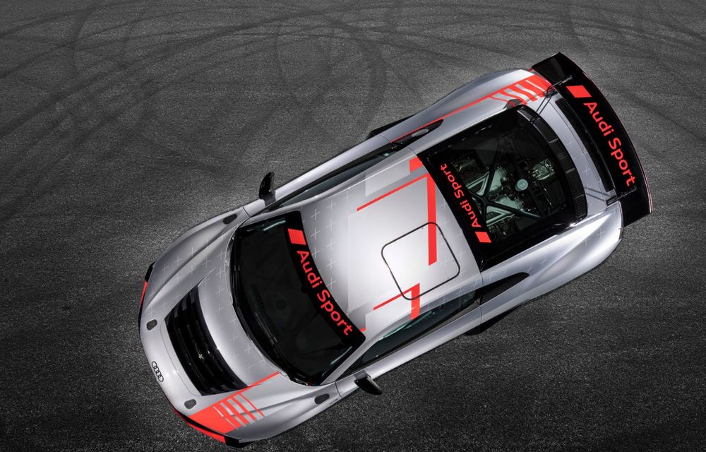 Audi a prezentat noua versiune R8 LMS GT4: versiunea de circuit oferă 495 CP și roți motrice spate - Poza 13