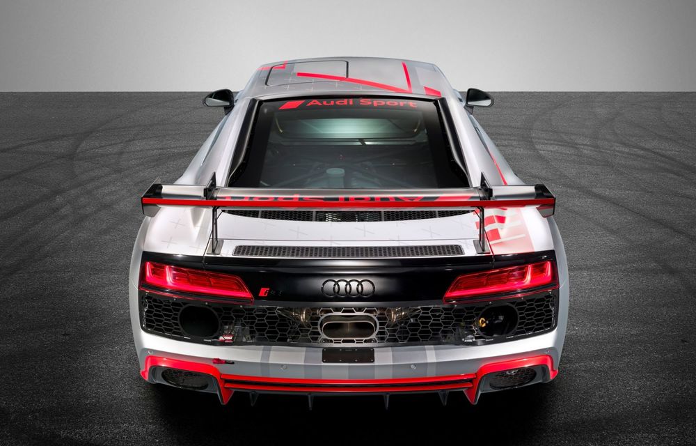 Audi a prezentat noua versiune R8 LMS GT4: versiunea de circuit oferă 495 CP și roți motrice spate - Poza 6