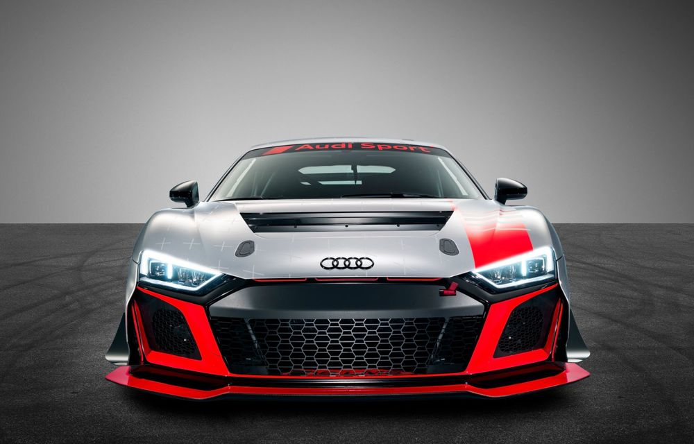 Audi a prezentat noua versiune R8 LMS GT4: versiunea de circuit oferă 495 CP și roți motrice spate - Poza 4