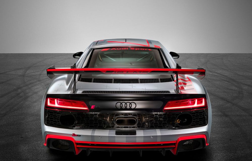 Audi a prezentat noua versiune R8 LMS GT4: versiunea de circuit oferă 495 CP și roți motrice spate - Poza 5