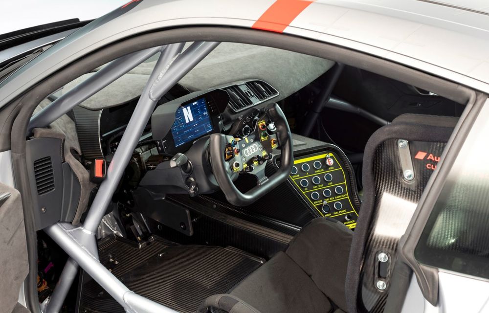 Audi a prezentat noua versiune R8 LMS GT4: versiunea de circuit oferă 495 CP și roți motrice spate - Poza 36