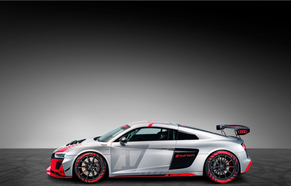 Audi a prezentat noua versiune R8 LMS GT4: versiunea de circuit oferă 495 CP și roți motrice spate - Poza 16