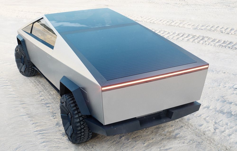 Informații noi despre Tesla Cybertruck: va fi disponibil opțional cu panouri solare cu autonomie suplimentară de 24 de kilometri - Poza 1