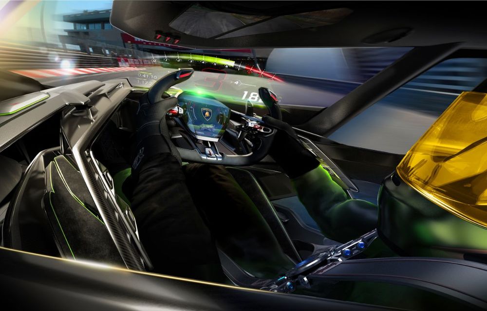 Lambo V12 Vision Gran Turismo, prototip virtual pentru fanii jocurilor video: conceptul Lamborgini împrumută sistemul mild-hybrid cu 819 CP introdus pe supercar-ul Sian - Poza 13