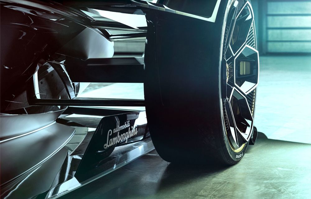 Lambo V12 Vision Gran Turismo, prototip virtual pentru fanii jocurilor video: conceptul Lamborgini împrumută sistemul mild-hybrid cu 819 CP introdus pe supercar-ul Sian - Poza 16