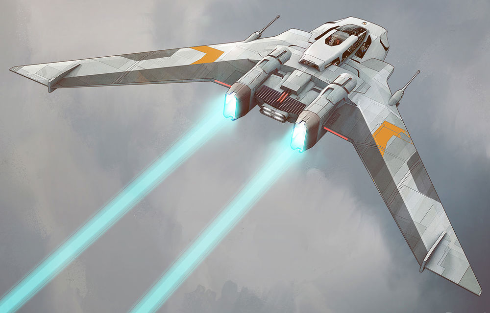 Primele schițe cu nava spațială dezvoltată de Porsche pentru noua peliculă Star Wars: The Rise of Skywalker - Poza 1