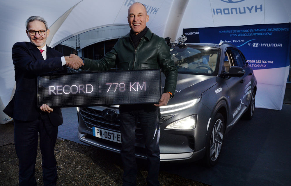 Hyundai a înregistrat un nou record de autonomie cu modelul electric alimentat cu hidrogen Nexo: 778 de kilometri - Poza 1