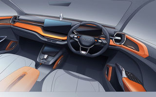 Prima schiță cu interiorul viitorului concept Skoda Vision IN: cehii pregătesc un SUV dedicat exclusiv pieței din India