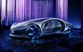 Mercedes-Benz a prezentat conceptul Vision AVTR: prototipul electric are o autonomie de până la 700 de kilometri și a fost inspirat de pelicula Avatar