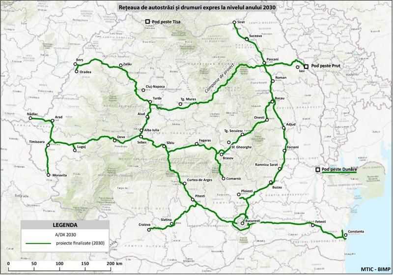 Fantezie pe hârtie: Guvernul publică o hartă cu autostrăzile care vor exista în România în 2030 - Poza 2