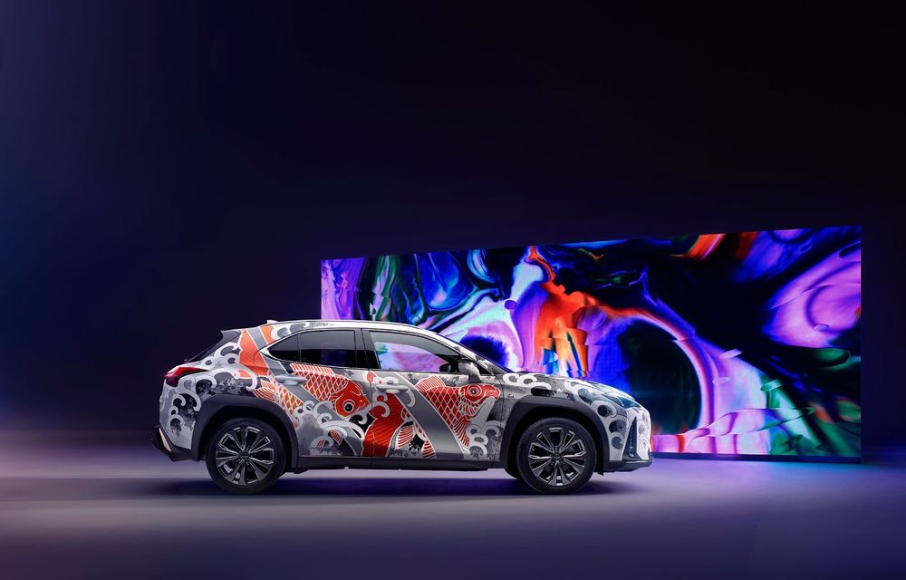 Un Lexus UX a fost transformat în art-car: SUV-ul niponilor, tatuat de un artist celebru din Londra - Poza 4