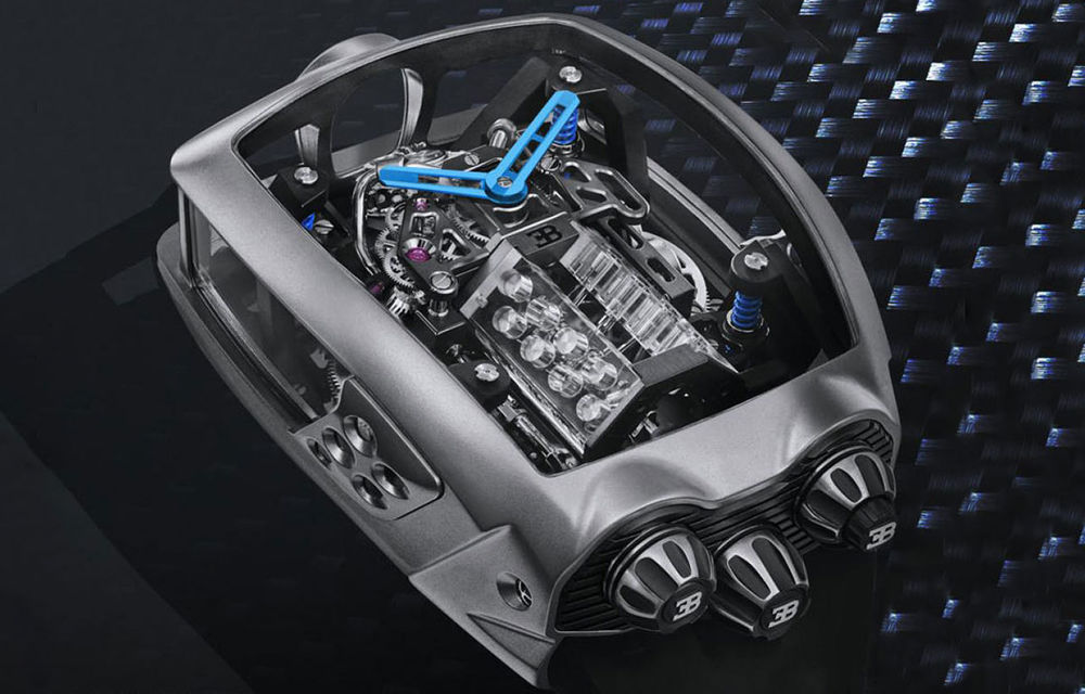 Un W16 pe încheietura mâinii: Jacob &amp; Co lansează ceasul Bugatti Chiron Tourbillon - Poza 1