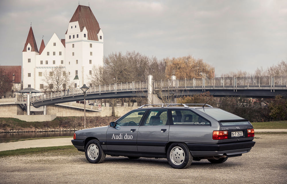 Peste 30 de ani de la debutul conceptului Audi duo: primul plug-in hybrid al nemților avea la bază modelul Audi 100 Avant - Poza 1