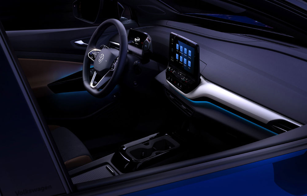 Primele imagini cu interiorul lui Volkswagen ID.4: SUV-ul electric va fi prezentat în luna septembrie - Poza 3