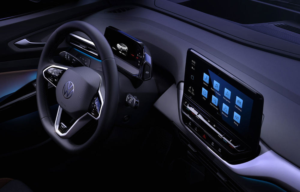 Primele imagini cu interiorul lui Volkswagen ID.4: SUV-ul electric va fi prezentat în luna septembrie - Poza 4