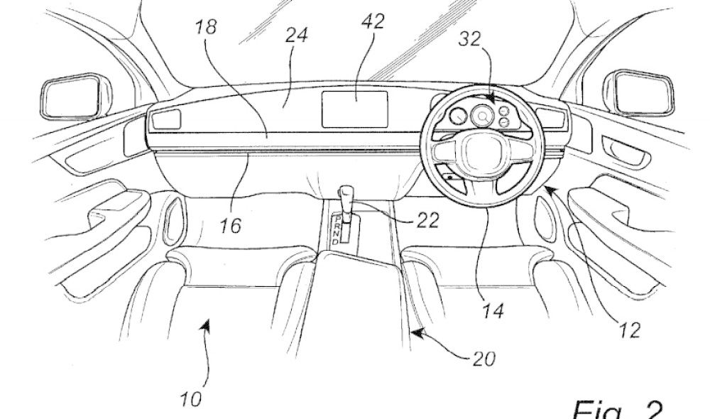 Volvo a înregistrat un patent inedit: volanul mașinii se poate glisa dintr-o parte în alta a interiorului - Poza 2