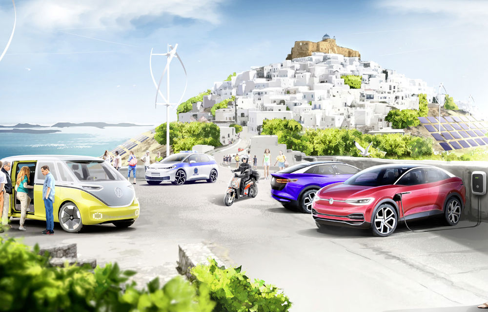 Experimentul Astypalea: Volkswagen va transforma o insulă grecească într-o zonă verde cu mașini electrice, panouri solare și energie eoliană pentru toți locuitorii - Poza 1