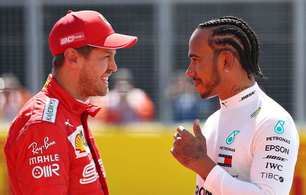 Vettel: &quot;Hamilton este cel mai bun pilot al erei noastre, dar nu poate fi comparat cu piloți din alte generații&quot; - Poza 1