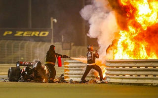 Accident major în cursa de Formula 1 din Bahrain: Grosjean a scăpat cu câteva arsuri după ce monopostul Haas a explodat