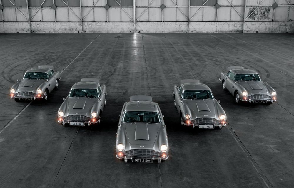Aston Martin a început livrările modelului DB5 Goldfinger Continuation: britanicii au marcat momentul cu o ședință foto cu 5 dintre cele 25 de unități programate - Poza 4