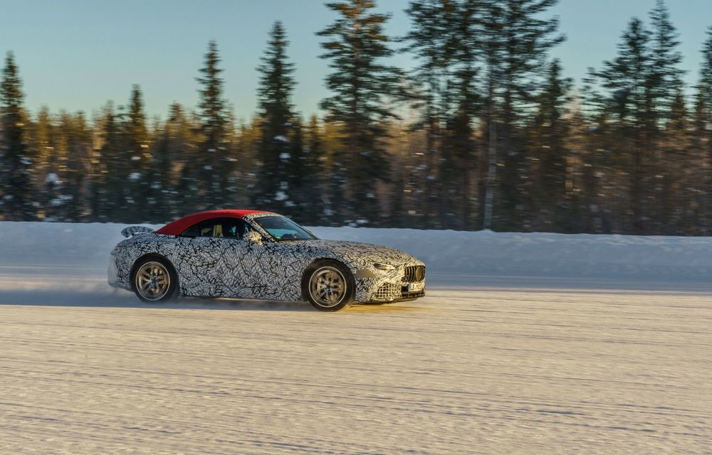 Noul Mercedes-AMG SL a început ultimele teste în condiții de iarnă - Poza 5