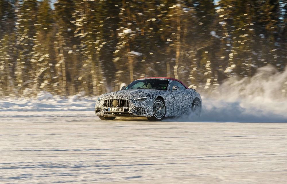 Noul Mercedes-AMG SL a început ultimele teste în condiții de iarnă - Poza 1