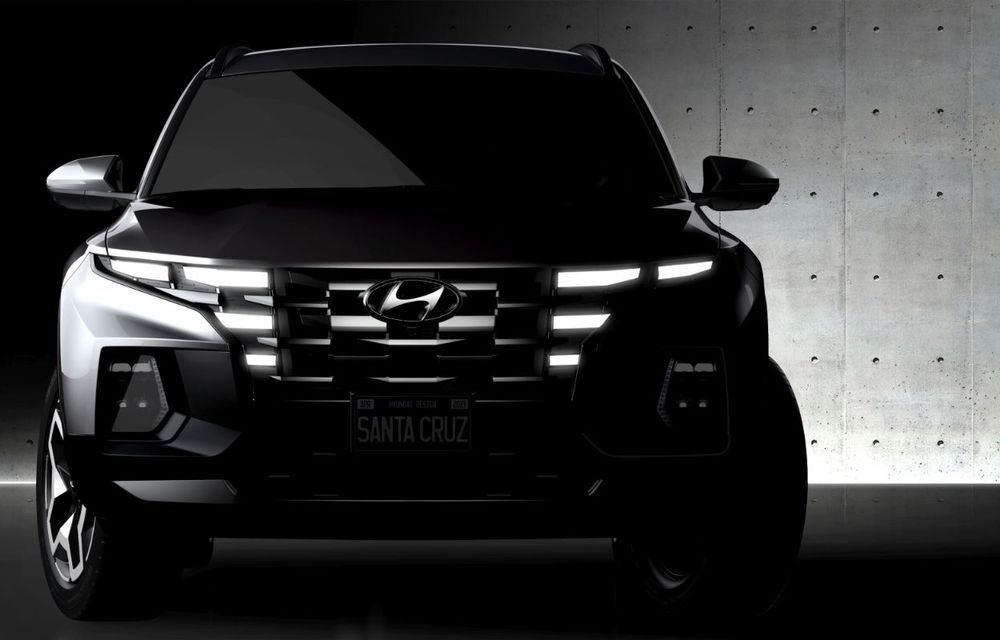 Imagini-teaser cu viitorul pick-up Hyundai Santa Cruz: prezentare în 15 aprilie - Poza 1