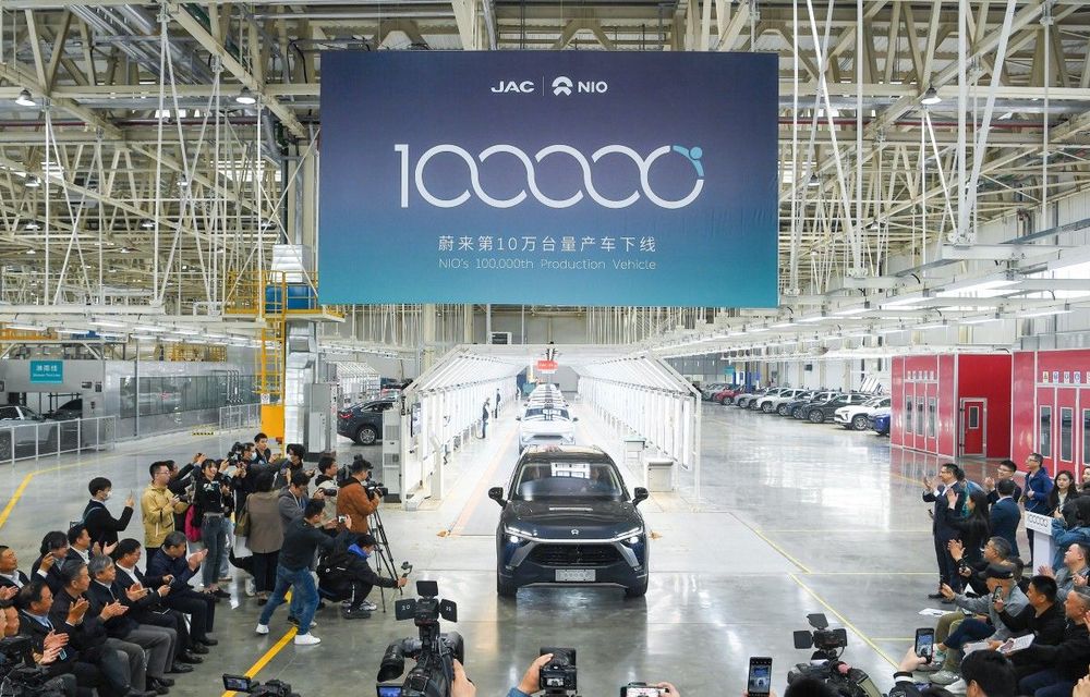 Chinezii de la Nio au atins o producție de 100.000 de mașini electrice - Poza 1